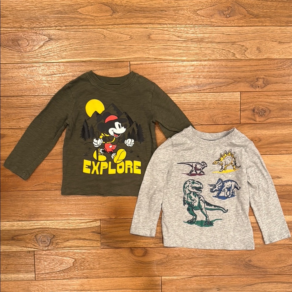 GAP Green and Gray Long Sleeve Tees Bundle